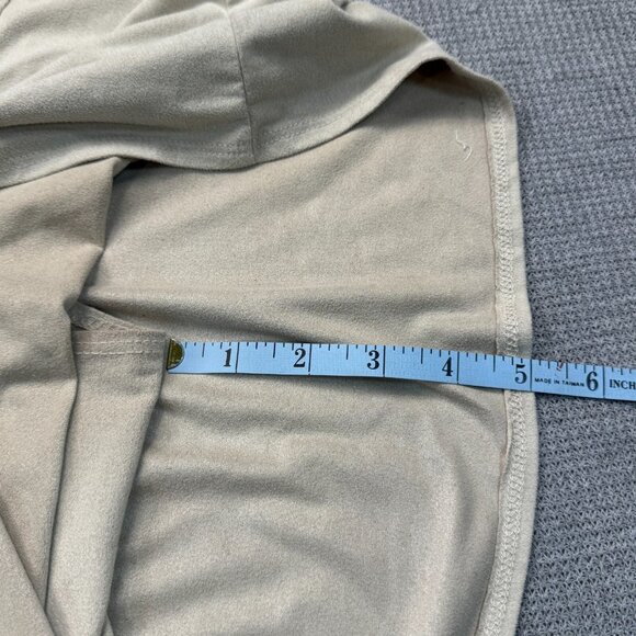 Maurices Womens Beige Tan Eyelet Blouse Short Dolman Sleeves Keyhole Size Small - Picture 14 of 15